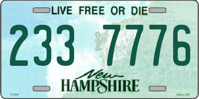 NH license plate 2337776