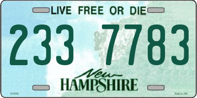NH license plate 2337783
