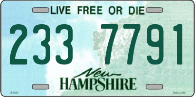 NH license plate 2337791