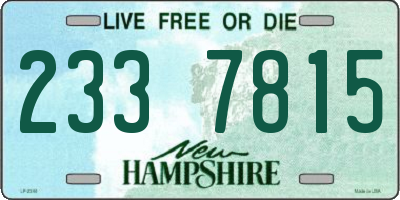 NH license plate 2337815