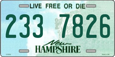 NH license plate 2337826