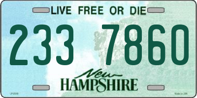 NH license plate 2337860
