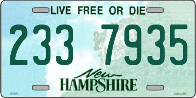 NH license plate 2337935