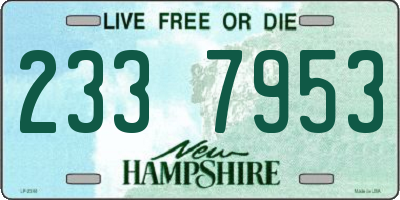 NH license plate 2337953
