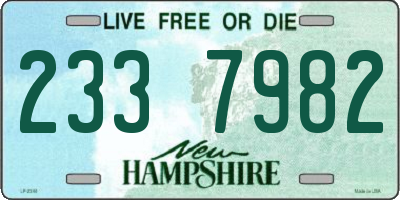 NH license plate 2337982
