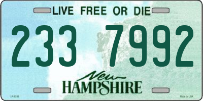 NH license plate 2337992