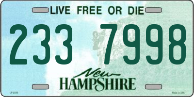 NH license plate 2337998