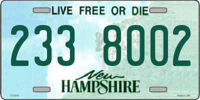 NH license plate 2338002