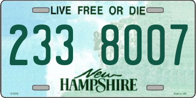 NH license plate 2338007