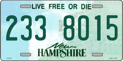 NH license plate 2338015