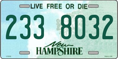 NH license plate 2338032