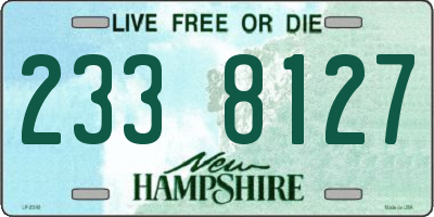 NH license plate 2338127