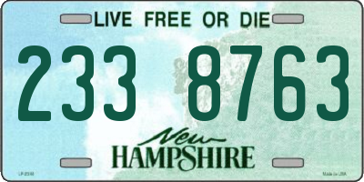 NH license plate 2338763
