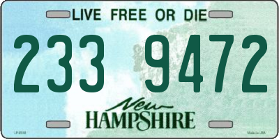 NH license plate 2339472