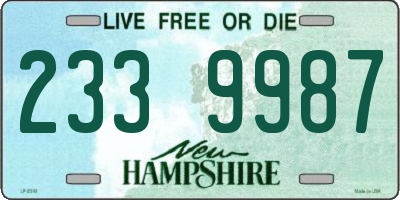 NH license plate 2339987