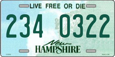 NH license plate 2340322