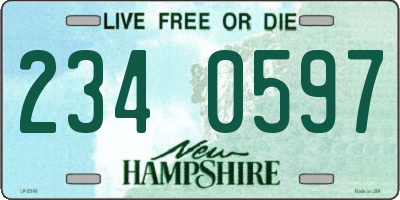 NH license plate 2340597