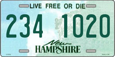 NH license plate 2341020