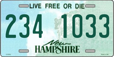 NH license plate 2341033