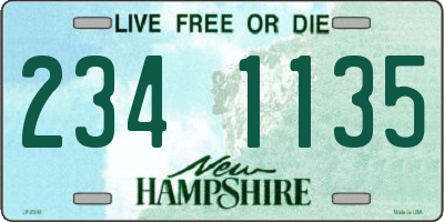 NH license plate 2341135