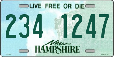 NH license plate 2341247