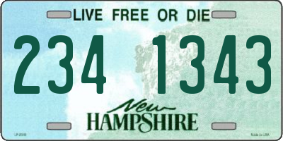 NH license plate 2341343