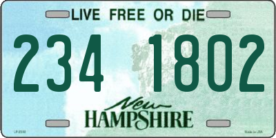 NH license plate 2341802