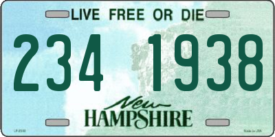 NH license plate 2341938