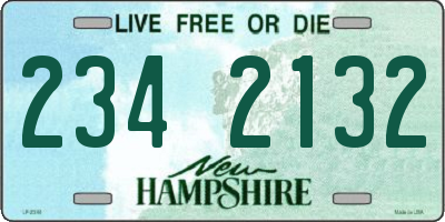 NH license plate 2342132
