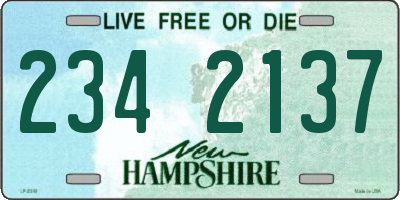 NH license plate 2342137