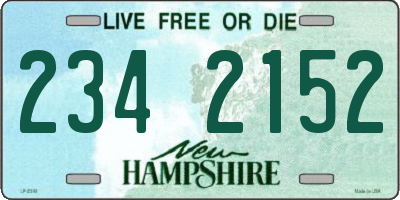 NH license plate 2342152