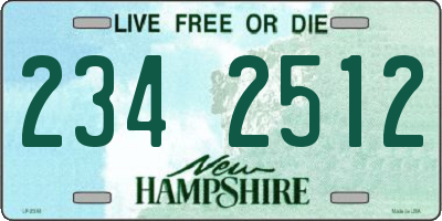 NH license plate 2342512