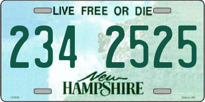 NH license plate 2342525