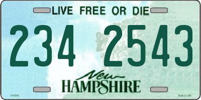NH license plate 2342543