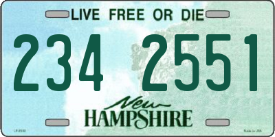 NH license plate 2342551