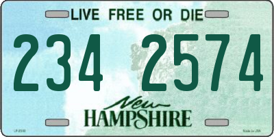 NH license plate 2342574