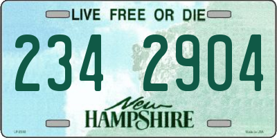 NH license plate 2342904