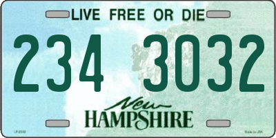 NH license plate 2343032