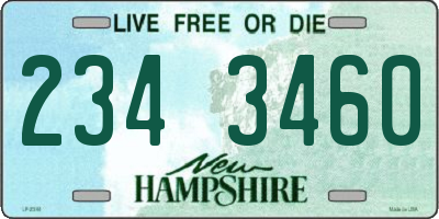 NH license plate 2343460