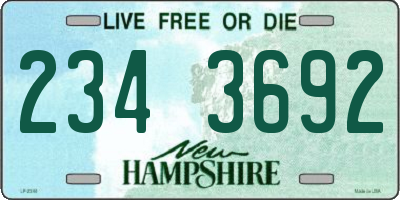 NH license plate 2343692