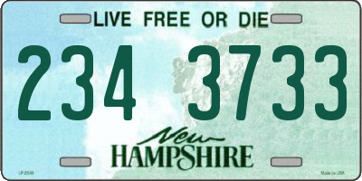 NH license plate 2343733