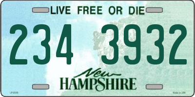 NH license plate 2343932