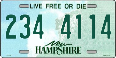 NH license plate 2344114