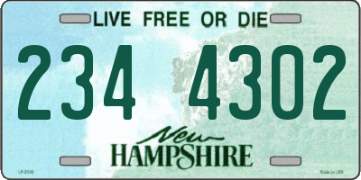 NH license plate 2344302