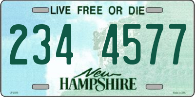 NH license plate 2344577