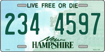 NH license plate 2344597