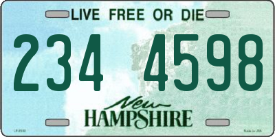 NH license plate 2344598