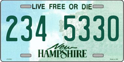 NH license plate 2345330