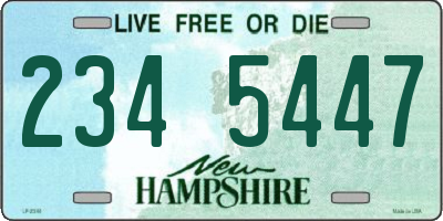 NH license plate 2345447