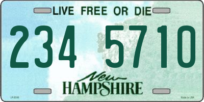 NH license plate 2345710